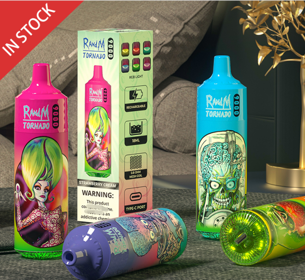 NJ6J148 - RandM vape store - RandM Tornado 9000 vape pod устройство 1бр версия 2 бананов крем