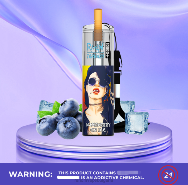 NJ6J80 - tornado vape BG - RandM Tornado 10000 плюс вейп устройство за контрол на въздушния поток 1 бр червена ябълка лимон