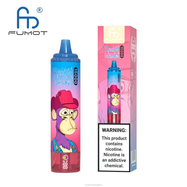NJ6J32 - RandM tornado Bulgaria - Fumot RandM Tornado 15000 вейп устройство с батерия и ejuice дисплей версия 2 праскова манго
