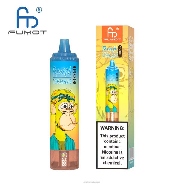 NJ6J32 - RandM tornado Bulgaria - Fumot RandM Tornado 15000 вейп устройство с батерия и ejuice дисплей версия 2 праскова манго