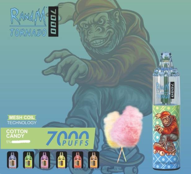 NJ6J170 - tornado vape BG - RandM Tornado 7000 вейп устройство за контрол на въздушния поток 1бр манго върху лед