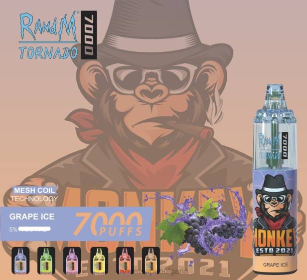 NJ6J170 - tornado vape BG - RandM Tornado 7000 вейп устройство за контрол на въздушния поток 1бр манго върху лед