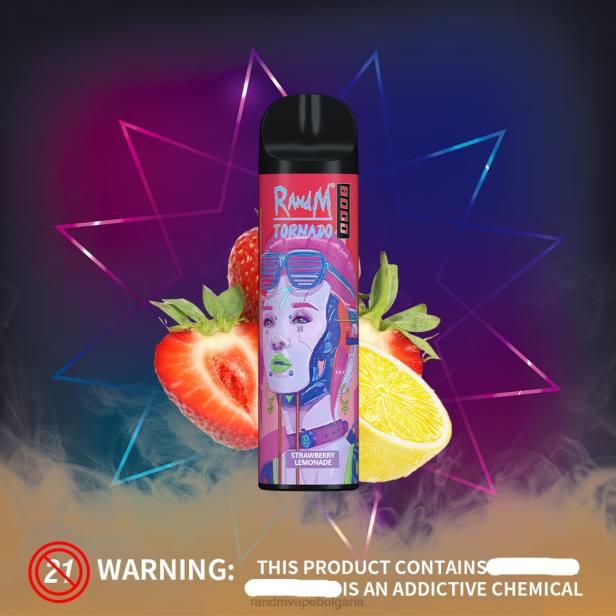 NJ6J240 - tornado vape BG - RandM Tornado 8000 вейп устройство за контрол на въздушния поток 1бр кисела ябълка